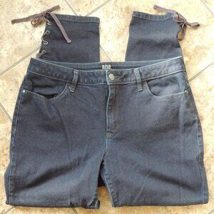 ANA A New Approach Dark Wash Lace-Up Ankle Jeggings Size 14